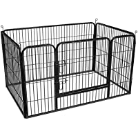FEANDREA Valla para Perros Valla para Mascotas Plegable- Parque para Mascotas- Jaula para Perros- Paneles de Alambre…